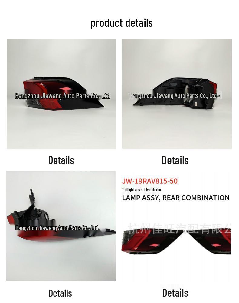 Compatible Taillight Assembly for Toyota RAV4 2019 (Outer) - Right: 81550-0R100, Left: 81560-0R100