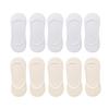 10 Pairs Women Invisible Sock Slippers Short Ankle Socks Set Fashion Ladies Woman Pack Solid Color Cotton Non-slip No Show Socks