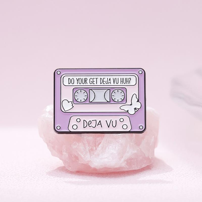 Винтажные эмалевые значки-ленты на заказ DO YOUR GET DEJA VU HUH Броши Значки на лацкан Панк-украшения Подарок для детей Друзей