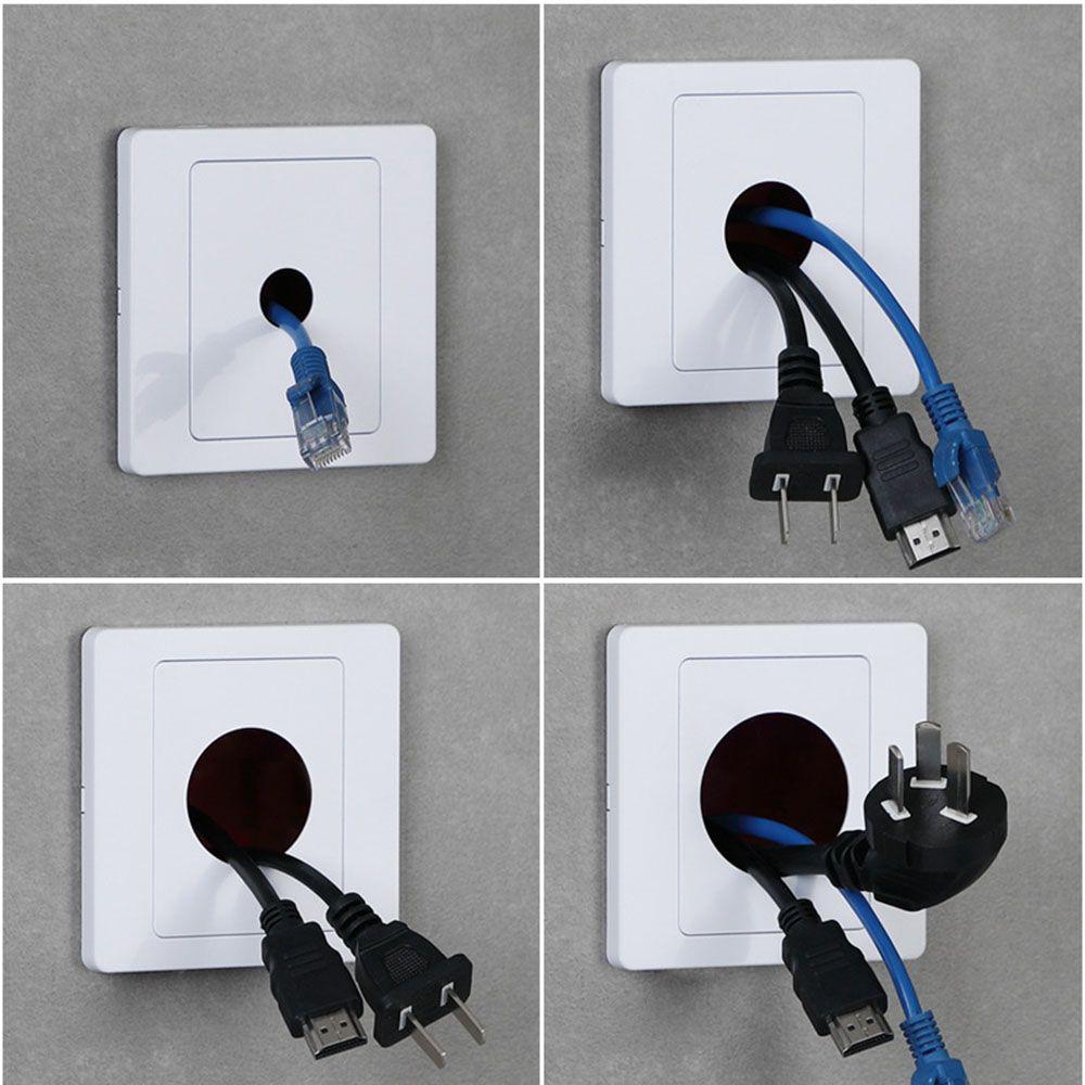 Rubber Pad With Outlet Hole 86Type Cable Socket Panel Cable Cover Wall Blank Panel Decorative Cover
