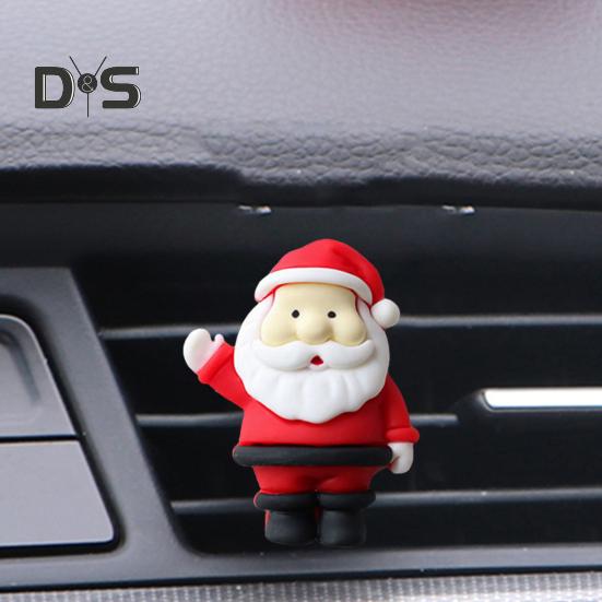 Рождественская елка Снеговик Лось Санта-Клаус Форма Ароматерапевтический зажим 90 градусов Вращающийся автомобильный воздуховод Освежитель воздуха Орнамент Интерьер