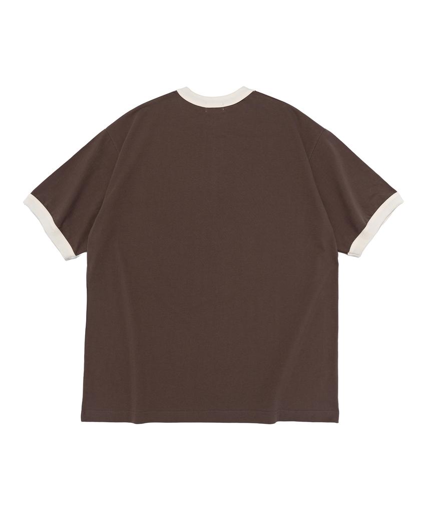 CARGOBROS Washed Heritage Garment Ringer T-Shirt (Brown)