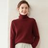 Cashmere Stack Collar Sweater: 2025 Autumn/Winter Women's Loose Slimming Korean Style Pullover Base Layer.