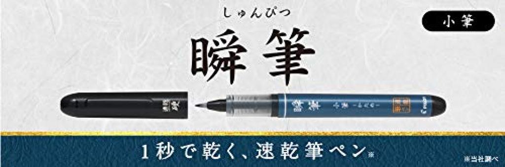 Pilot Brush Pen Small Hard Set of 5 Quick-Drying (Shunpitsu) Brush, Tip, Black,
