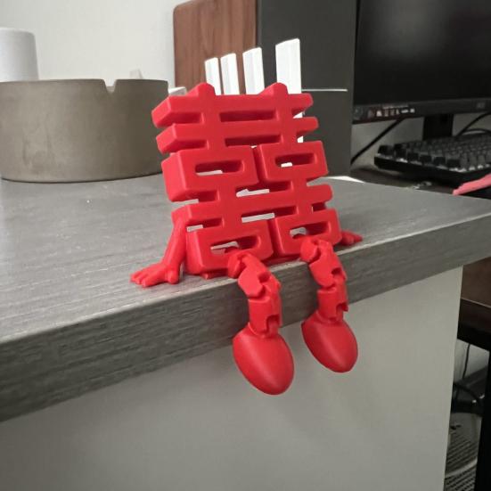 1/2 шт. 3D-печатная фигурка персонажа Си Красная фигурка персонажа Си с подвижными ногами Подвижные суставы Двойная игрушка-непоседа Си Украшение