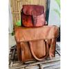 (Free Cross Body Small Brown Bag Size - 9 X 7 X 3 In ) Handmade Men's Leather Vintage Laptop Messenger Briefcase Bag Satchel