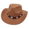 Metal Belt Bowler Hat Street Photography Cowboy Hat Mike Jazz Hat Suit Felt Hat Sun Hat