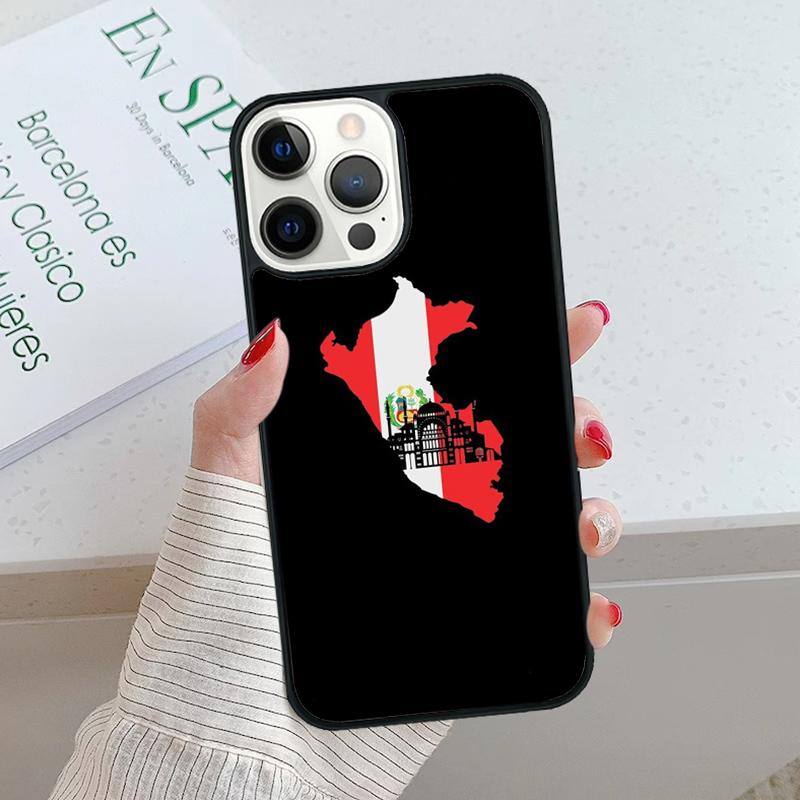 Чехол для телефона с гербом и флагом Перу Для iPhone 17 Air 15 16 16e 14 13 Pro Max Coque 12 11 Pro Max Для Apple PLUS fundas