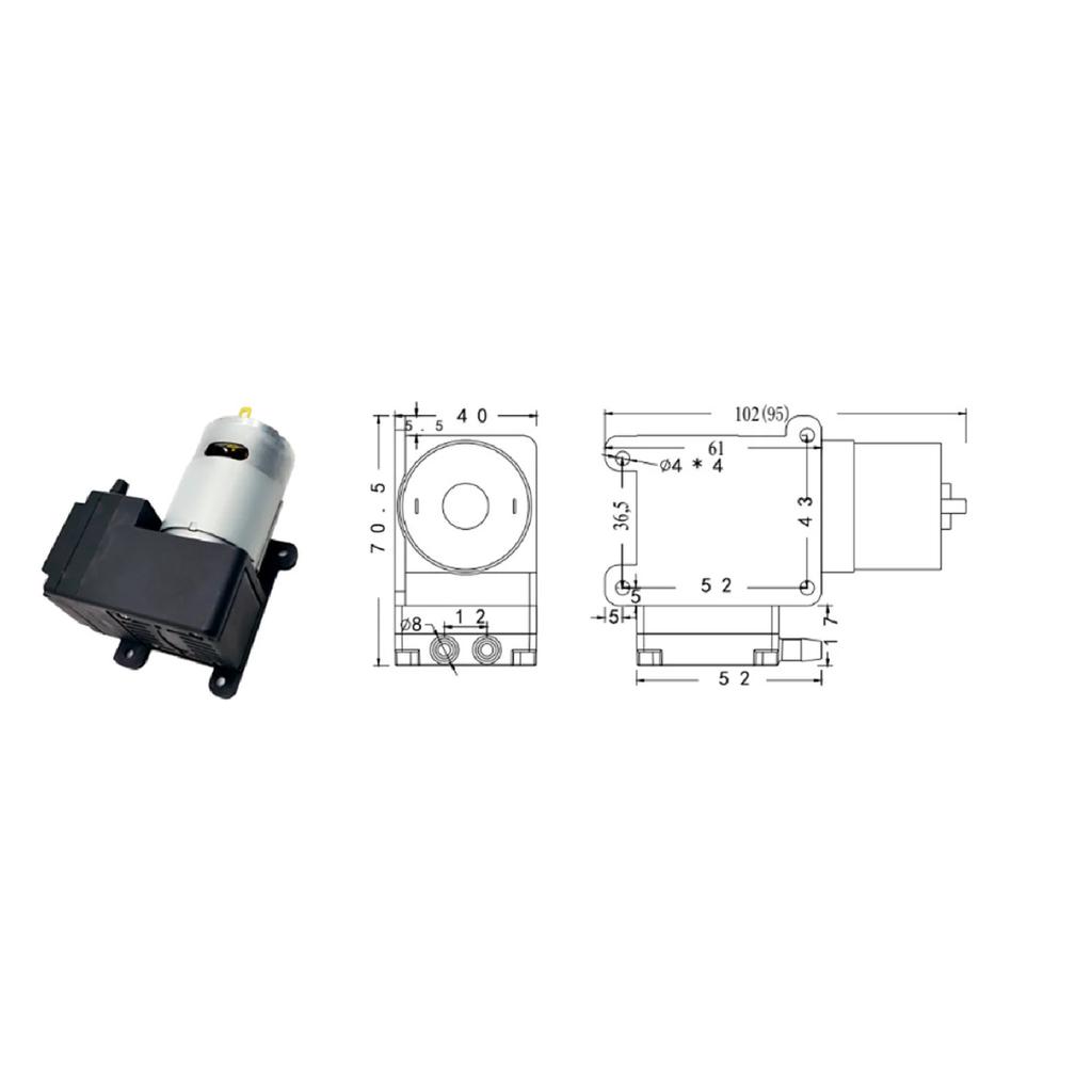 DC 12V/24V RS-555 Мотор Поршневой Воздушный Насос Высокое Всасывание -80Kpa Вакуумный Отрицательное Давление Насос Красота Пайка Вакуумная Упаковочная Машина