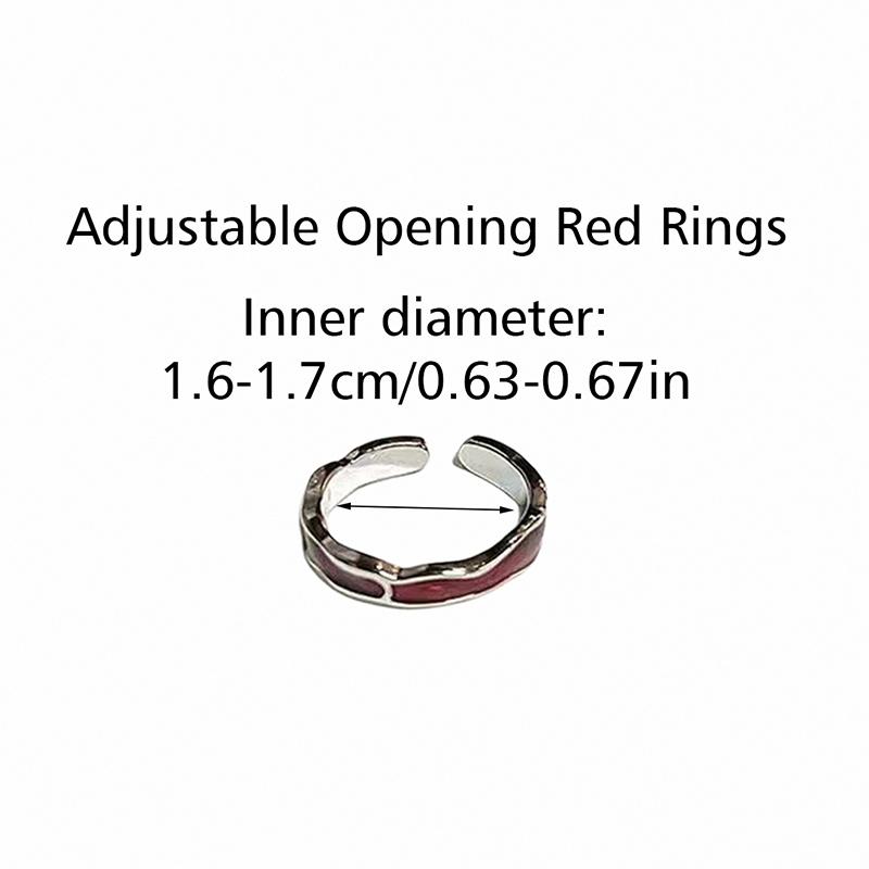 1 шт. ювелирные изделия Хэллоуин ювелирные изделия нерегулярные бабочки эстетическое кольцо готическое регулируемое отверстие красные кольца унисекс панк креатив