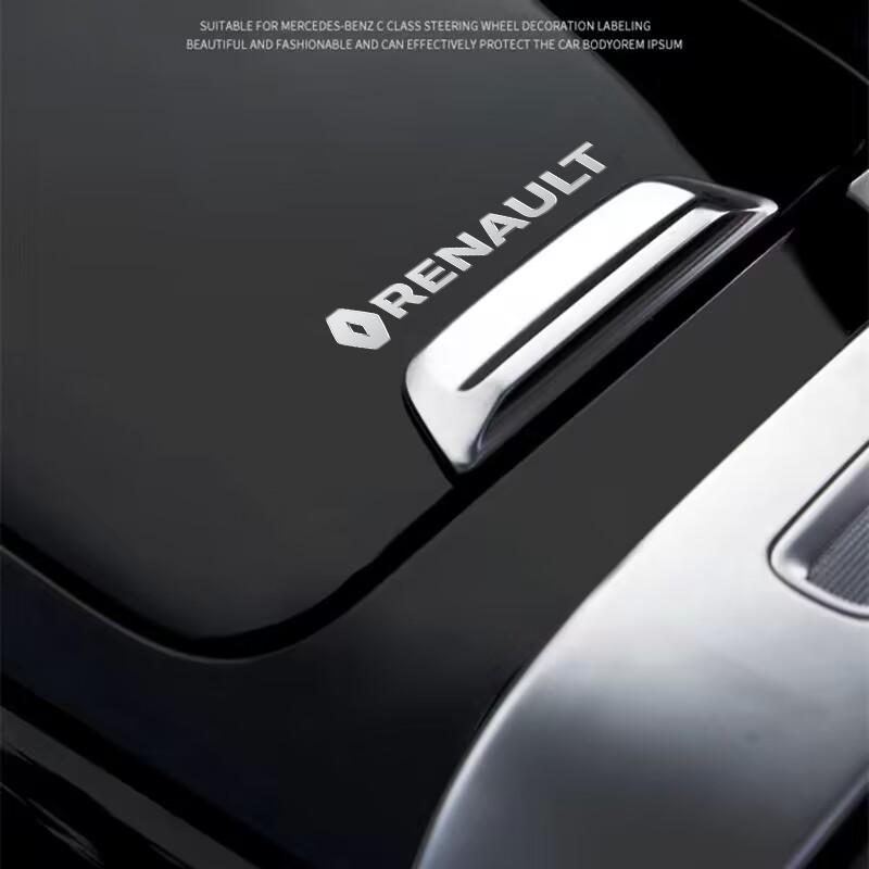 Car Metal Emblem Wiper Stickers Reflective Decor Decals For Renault Megane 2 3 4 Twingo Clio Talisman Captur Trafic Y777