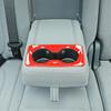 For 19-24 Dodge RAM 1500 Red Inner Rear Armrest Box Cup Holder Panel Cover Trim