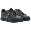 Emporio Armani EA7 Кожаные Низкие Кроссовки на Шнуровке с Круглым Носком Унисекс Черные 7X000332AF10848MZ177