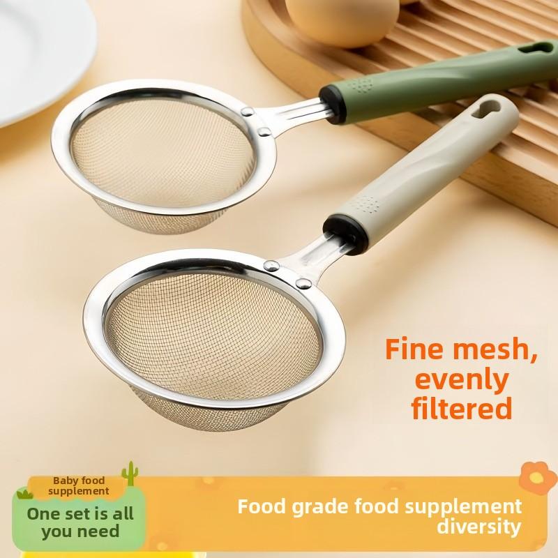 New baby food preparation tool: baby-specific egg beater, three-piece set with strainer, egg white separator
