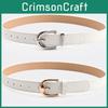 Simple Sophistication Pu Leather Belt With Metal Buckle For Fashionable Outfits