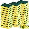 10Pcs Kitchen Dishwashing Soft Sponge Absorbent Clean Rub Pot Rust Scouring Pad Removing Kits Household Cleaning Brush Sponge