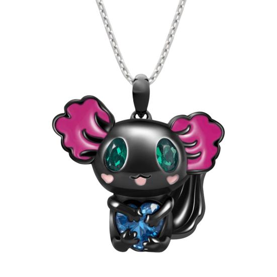 Женское ожерелье Сердце Искусственный Кристалл Яркий Блеск Декоративный Регулируемый Универсальный Подарки На День Рождения Нержавеющая Сталь