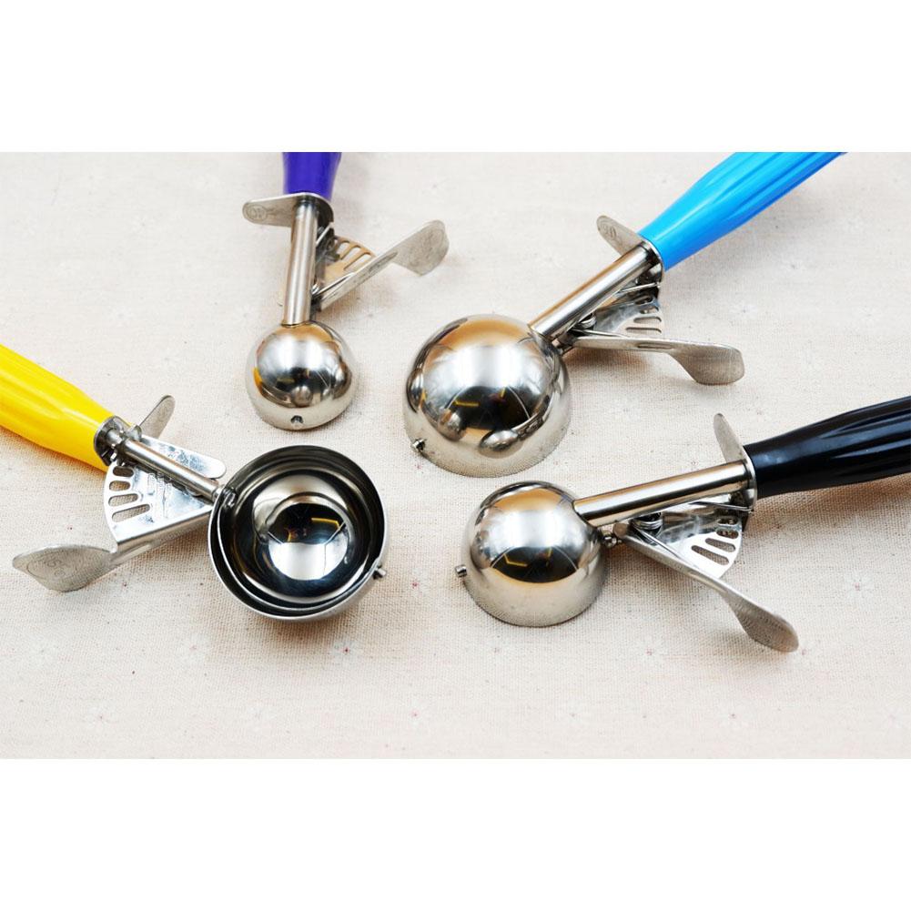 Stainless Steel Thickened Ice Cream Scoop Ice Ball Ice Cube Maker Frozen Cookie Meat Balls Scoop Kitchen Tools