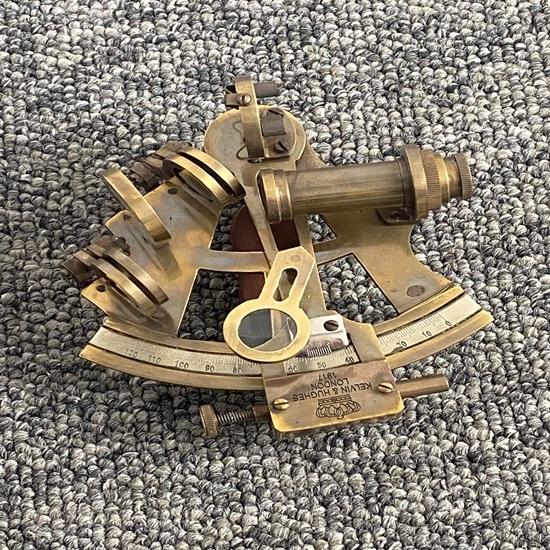 Латунный карманный секстант диаметром 12,5 см, навигационная морская деревянная шкатулка