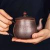 Винтажная Медная Кофейная Посуда, Ручка с Текстурой Плетения и Молотка 500 мл С крышкой Термостойкий Фильтр Чайник, Ручная Работа Чайник