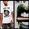 Hip Hop T-shirt Street Hustle Camo Lips Urban Gangster Mobster Thug Life Mafia