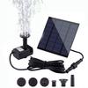 7V 1.4W Solar Power Water Fountain Waterfall Fountain Kit with 7 Nozzles Lower Power Solar Bird Bath Water Pump Garden Decor