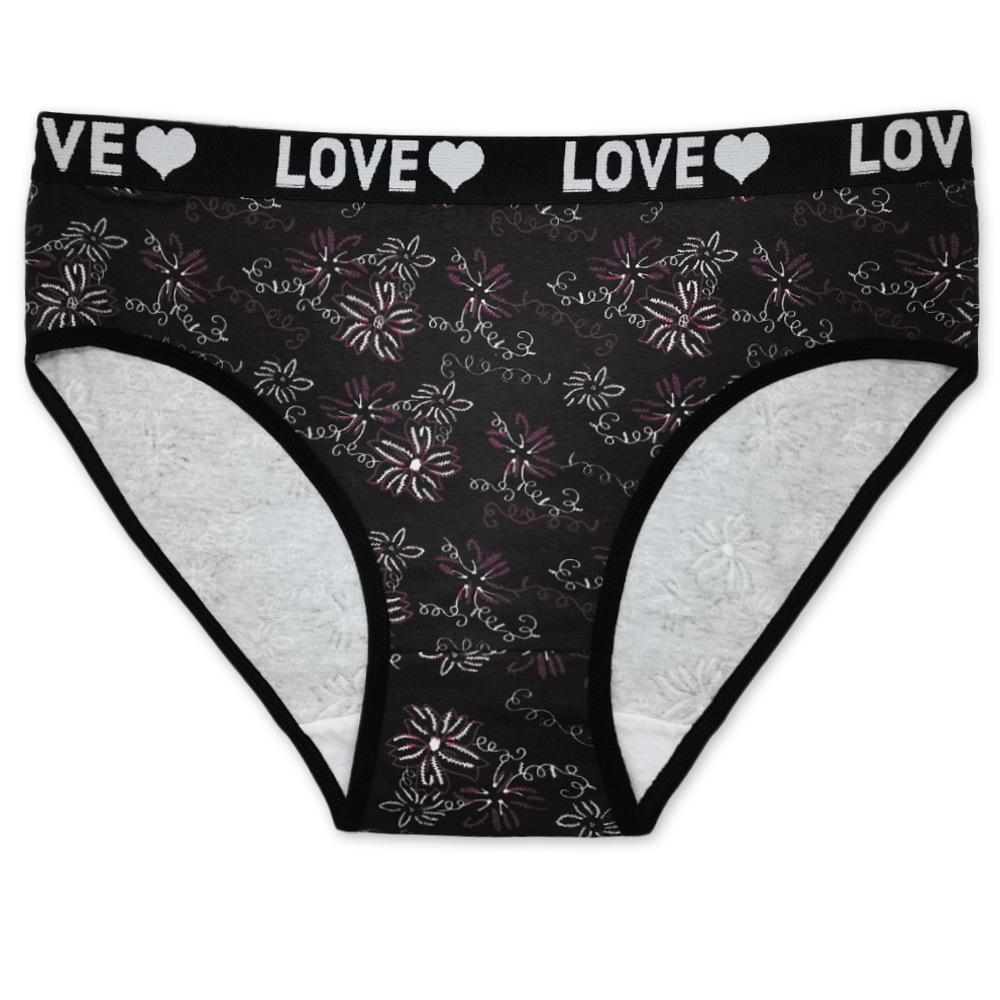 Женское нижнее белье из хлопка со средней талией и цветочным принтом, сексуальные женские трусики, трусы, нижнее белье больших размеров для женщин, 6 шт./лот