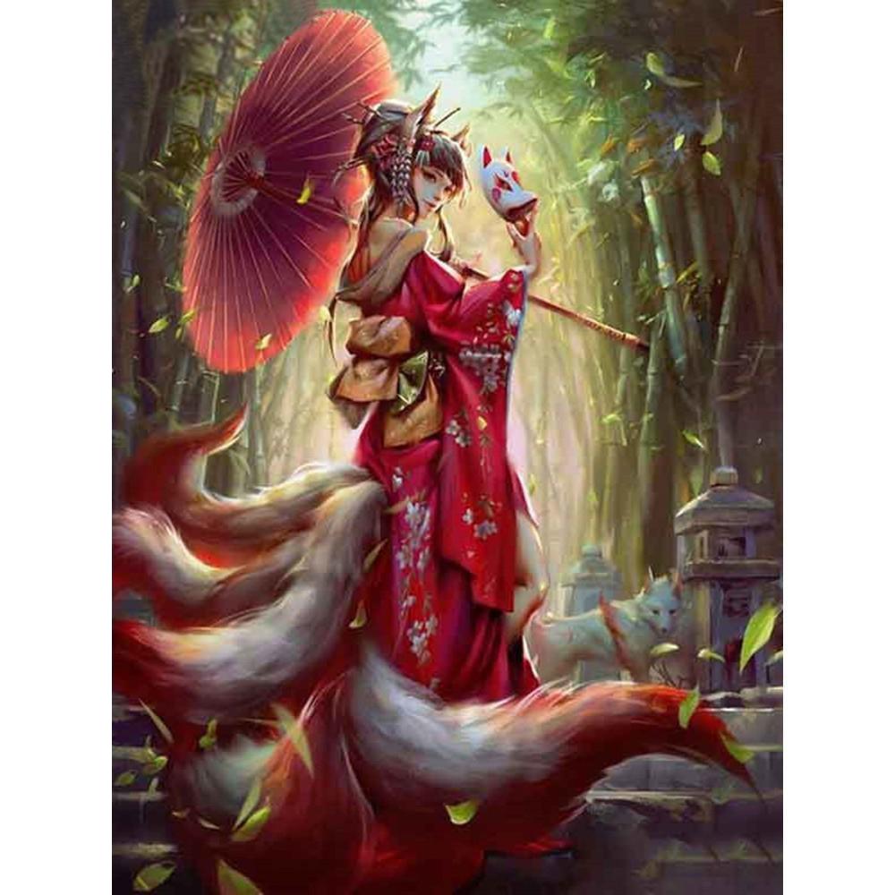 Полная квадратная/круглая алмазная живопись Горный пейзаж Горный хрусталь 5D Алмазная вышивка Тигр Олень Животное Мозаика Настенное искусство