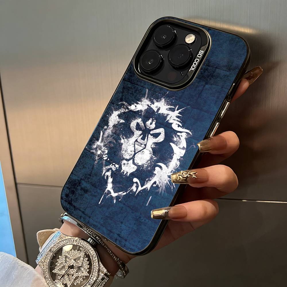 W-O-W-World- of -Warcraft Phone Case For IPhone17  16 11 12 13 14 15 16 Pro Max Plus Cover Colored Silver Funda Bumber
