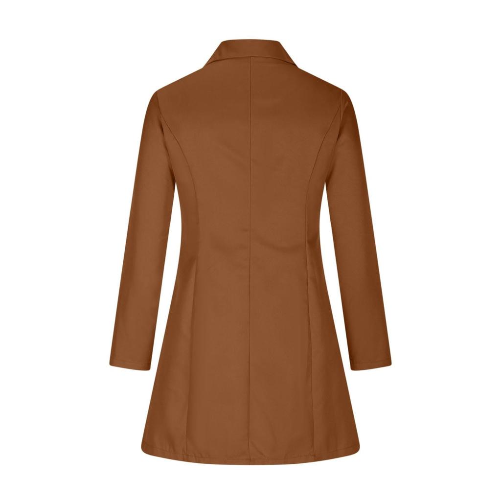 Women's Autumn And Winter Long Sleeve Solid Color Double-breasted Thin Small Suit Jacket
