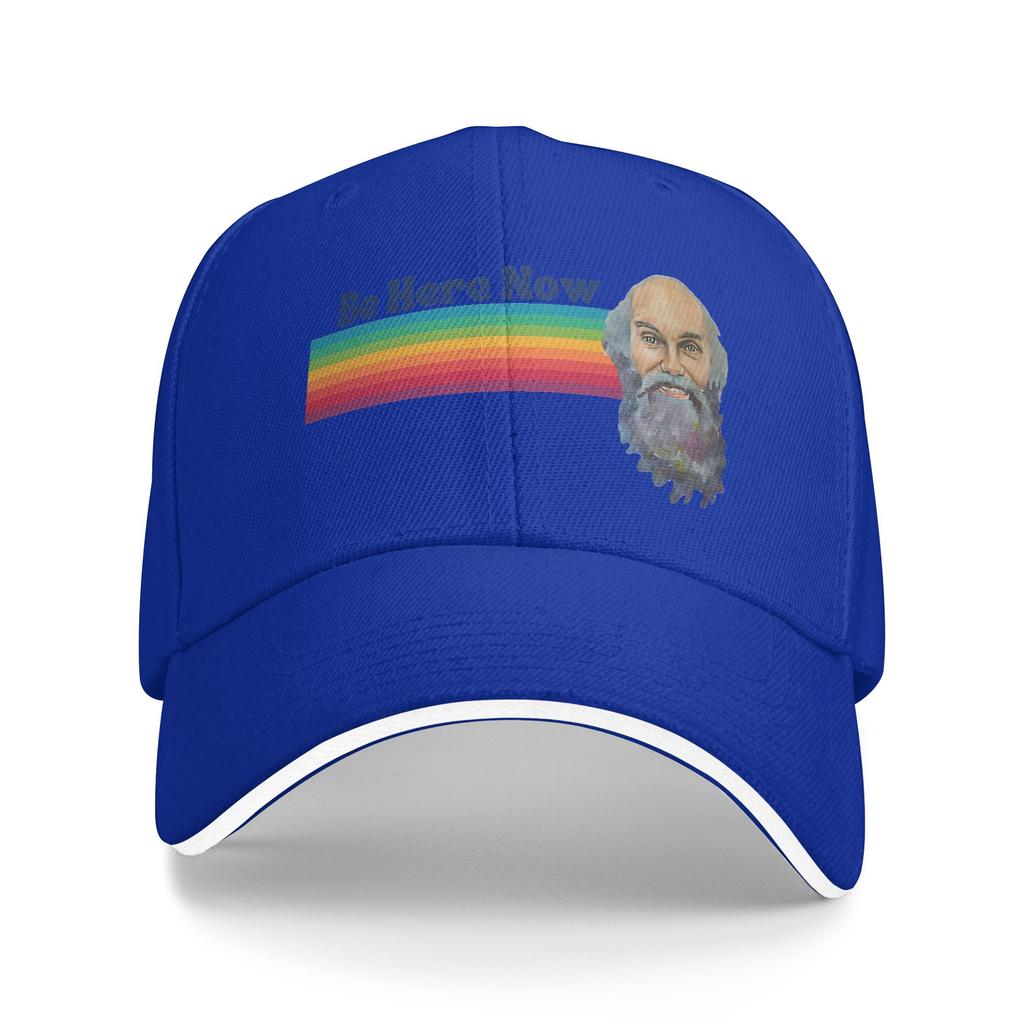 Ram Dass Be Here Now Rainbow Sun Baseball Cap Summer Men Adult Design Trucker Hat Adjustable Fashion Outdoor Gym Baseball Caps
