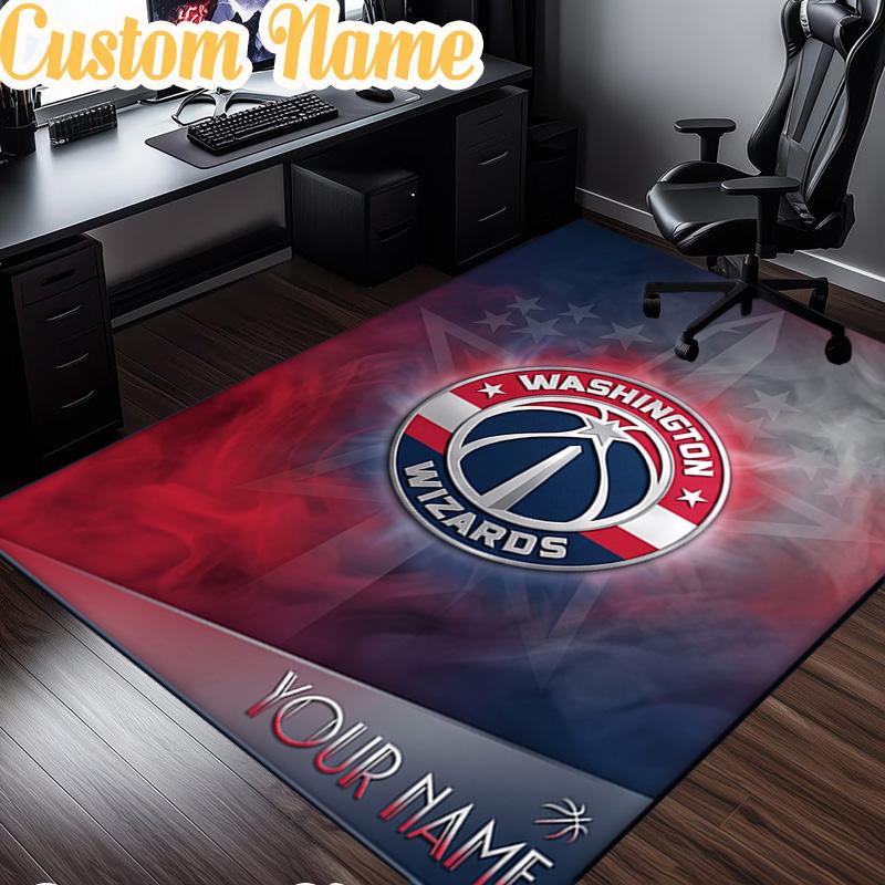 Custom Name Washington basketball Logo Rug, Office Rug, Chair Rug, Carpet for Living Rooms, Doormat Game Rug Home Decor Christmas Gifts