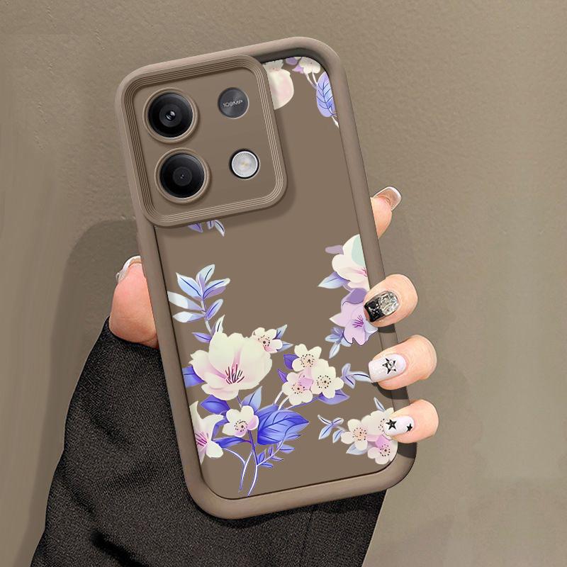 For Xiaomi 13t 11t Pro Poco X6 X5 F6 M6 Redmi Note 12 11 10 13 Pro 5g Flower Pattern Shockproof Silicone Soft Lens Protection Case Cover