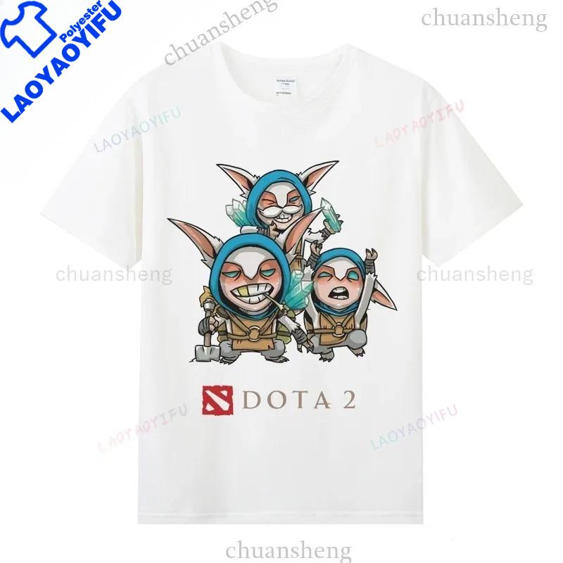 Футболки Dota 2 Игровые Герои Печатная Футболка Топ Shadow Fiend Pudge Axe Slardar Sven Kunkka Timber Унисекс Повседневные Графические Футболки