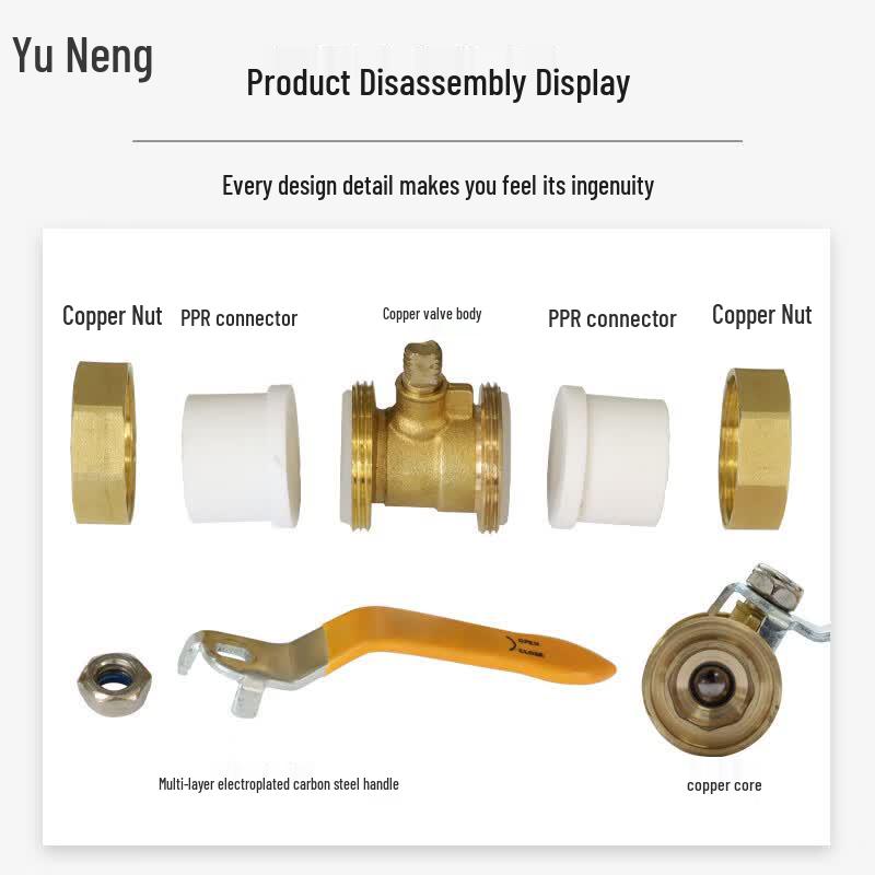 Yùnéng PPR Double Hot-Melt Copper Ball Valve