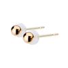 LOKUMI Earrings Made In Japan 18k Gold K18 Post 5 Sizes To Choose from X 3 Colors K18 Compatible with Metal Allergies Round Ball Ball Ladies Men's
