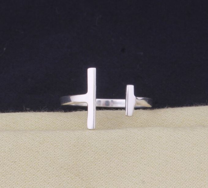 Регулируемое открытое кольцо, подарок на День святого Валентина, кольцо из стерлингового серебра 925 пробы для женщин, открытое кольцо, минималистское кольцо, подарок на годовщину для нее