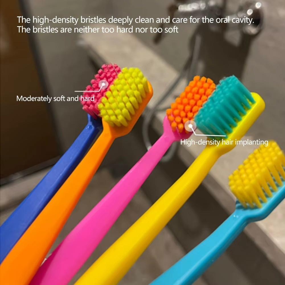 Портативная 5 шт. зубная щетка ультрамягкая щетина бытовая зубная щетка для мужчин и женщин семейная стоматологическая гигиена полости рта отбеливание зубов