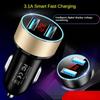 QC 3.0 Car Charger Multi-function Dual USB LED Display Voltmeter Monitors Car Cigarette Lighter Charger Adapter Car Supplies