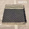Б/у GUCCI Шарф-палантин Gucci Большой шарф с полосками GG