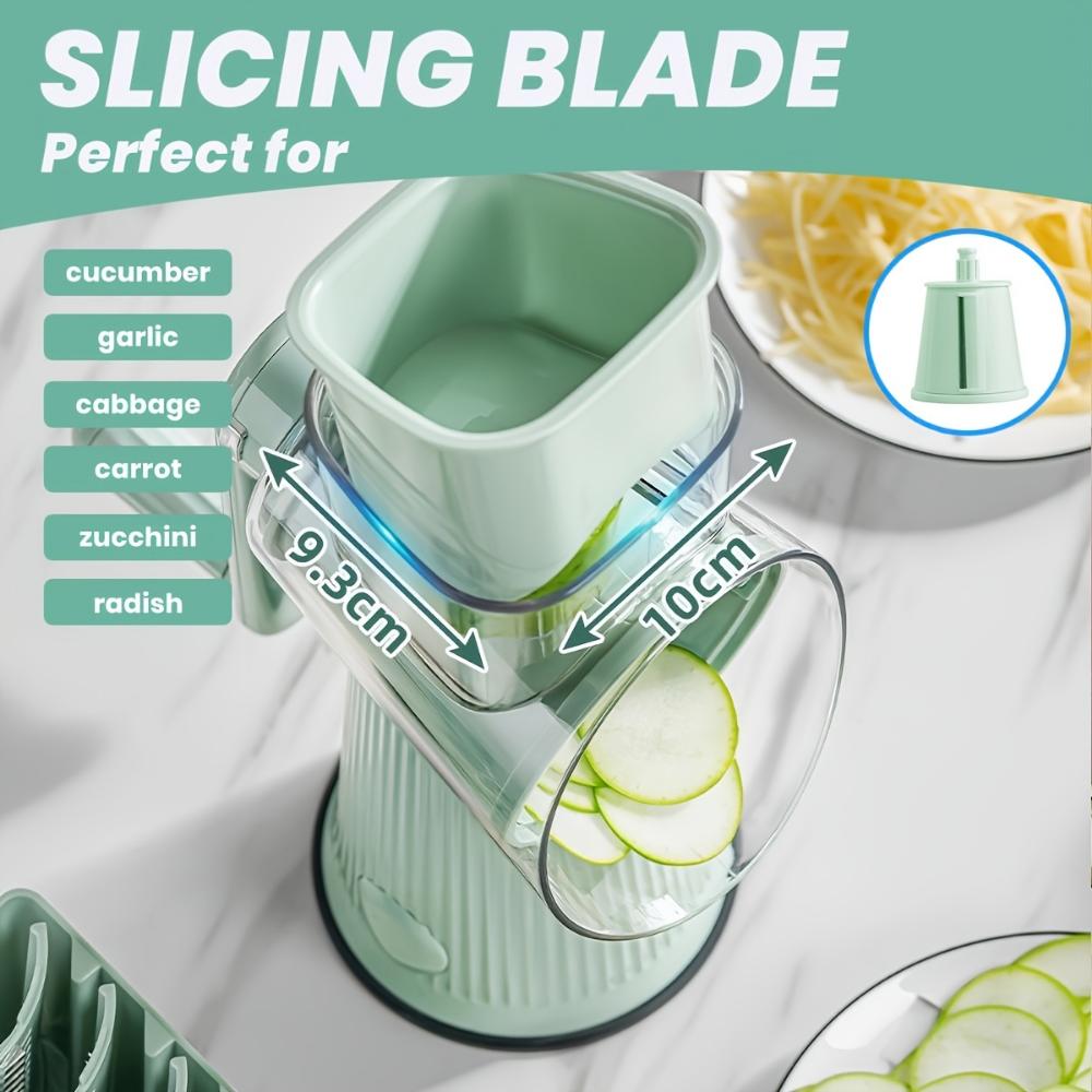 Multifunctional Vegetable Cutter, Roller Shredding and Slicing Meat Grinder, Household Anti-injury Hand Crank Wire Wiping Artifact