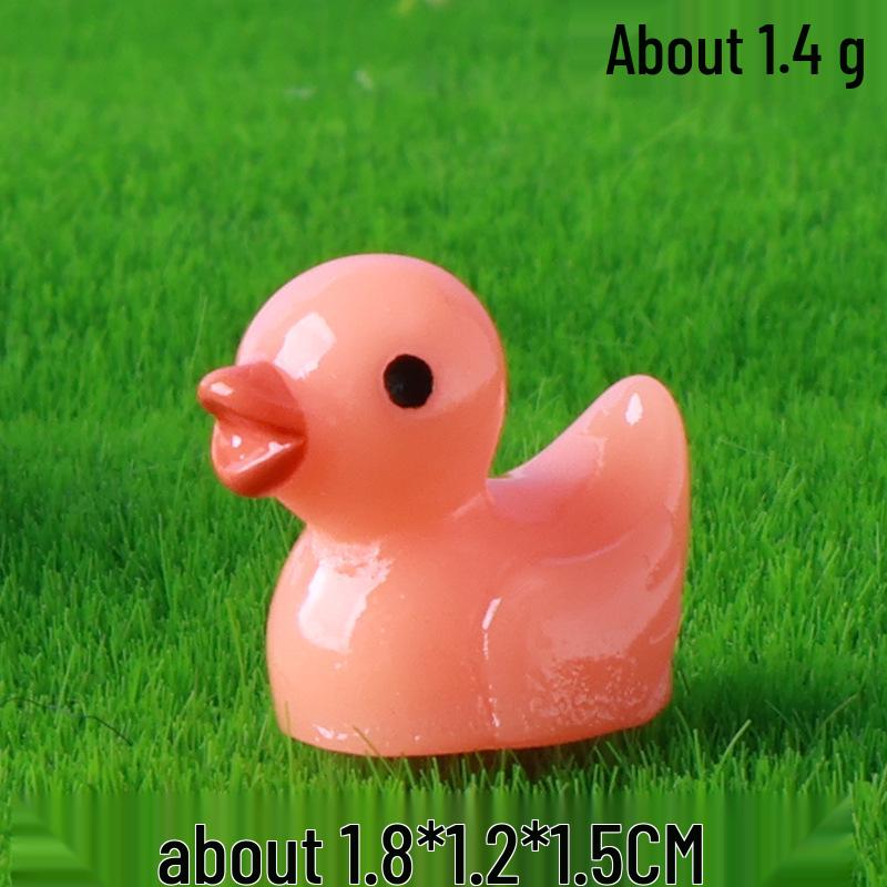 Желтый утенок смоляная фигурка для украшения микроландшафта