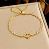 Simple Versatile Rhinestone Eight-Pointed Star Heart Pendant Full Diamond Chain Double Layer Bracelet