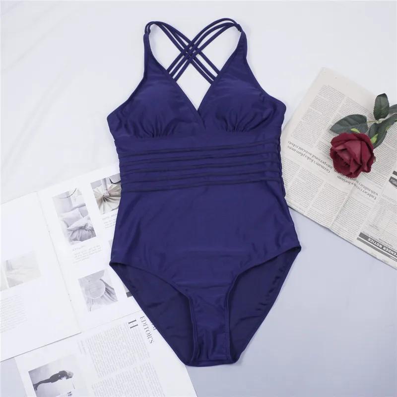 Модный цельный женский купальник с принтом, пляжный женский сексуальный купальник-бикини, купальный костюм с пуш-ап, монокини с перекрестной спиной, летняя одежда