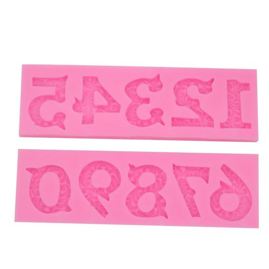 Набор силиконовых форм 2 шт. Антипригарная форма для маффинов, помадки, торта, шоколада. Термостойкая 3D форма в виде цифр. Цифры 0-9. Формы для выпечки с тиснением.