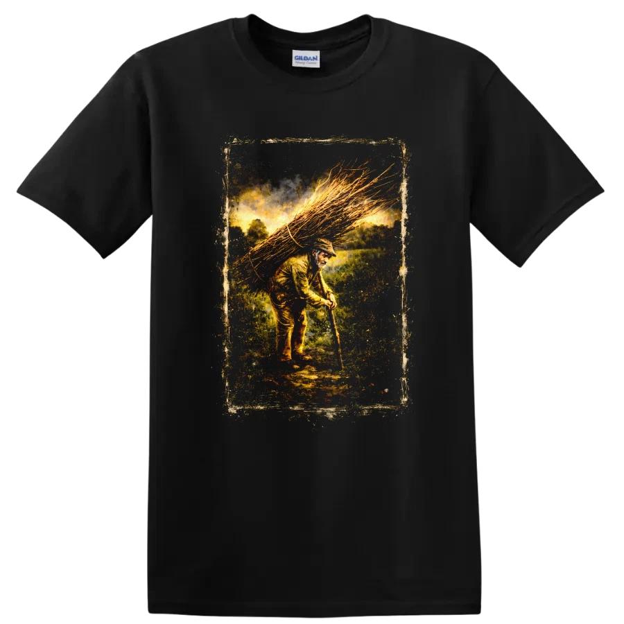Vintage Farmer Carrying Wood T Shirt Classic Rock Album Inspired Tee