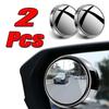 2pcs 360 Degree Adjustable Blind Spot Mirror Round Frame Convex Mirror  Car Reverse
