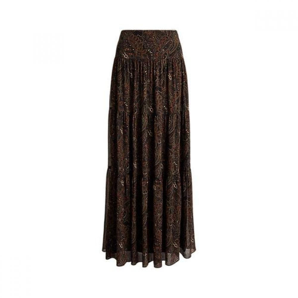 Lauren Ralph Lauren Paisley Georgette Tiered Maxi Skirt Wmlrskts6h20322001