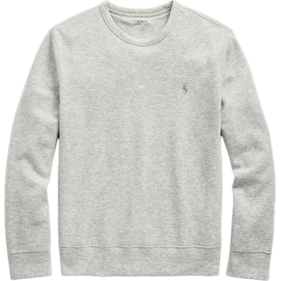 Polo Ralph Lauren Однотонный с вышивкой логотипа пони, с круглым вырезом, с длинными рукавами, мужской свитшот, серый MNPOKNI16821237-020