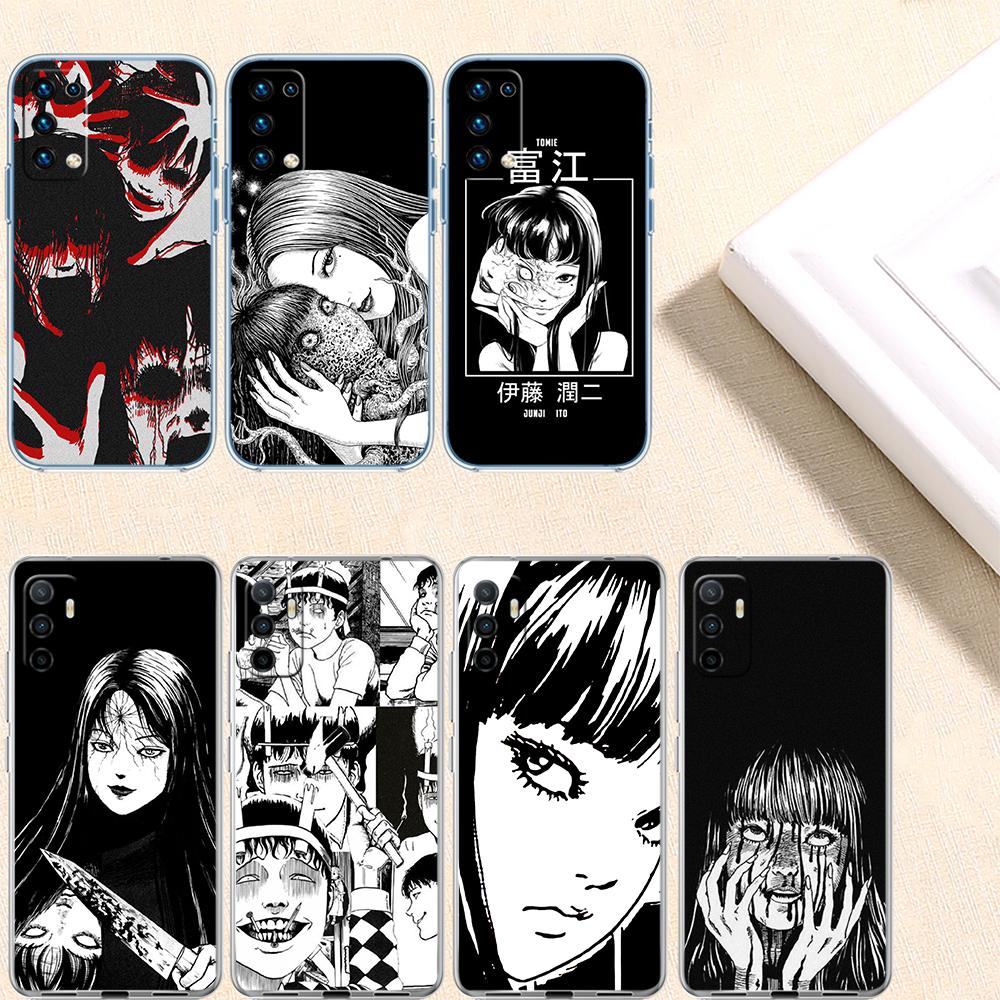 NH35 Junji Ito Tomie Transparent Phone Case for Motorola Moto Edge 20 30 40 50 S30 Fusion Ultra Pro Neo Lite + G200 G23